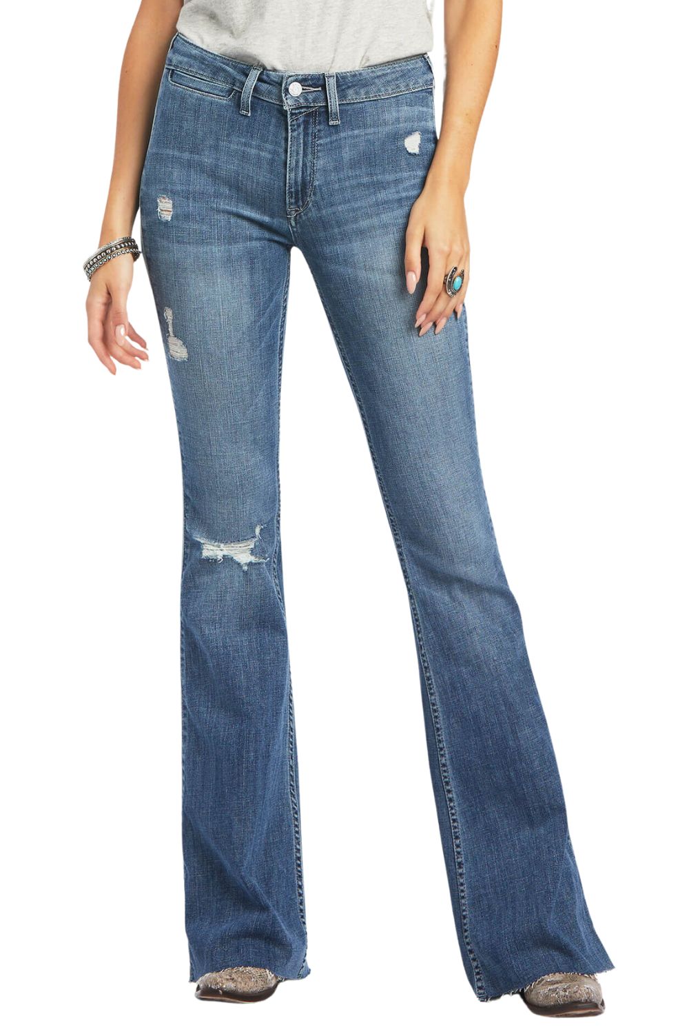 Ariat Womens REAL High Rise Piper Flare Jeans