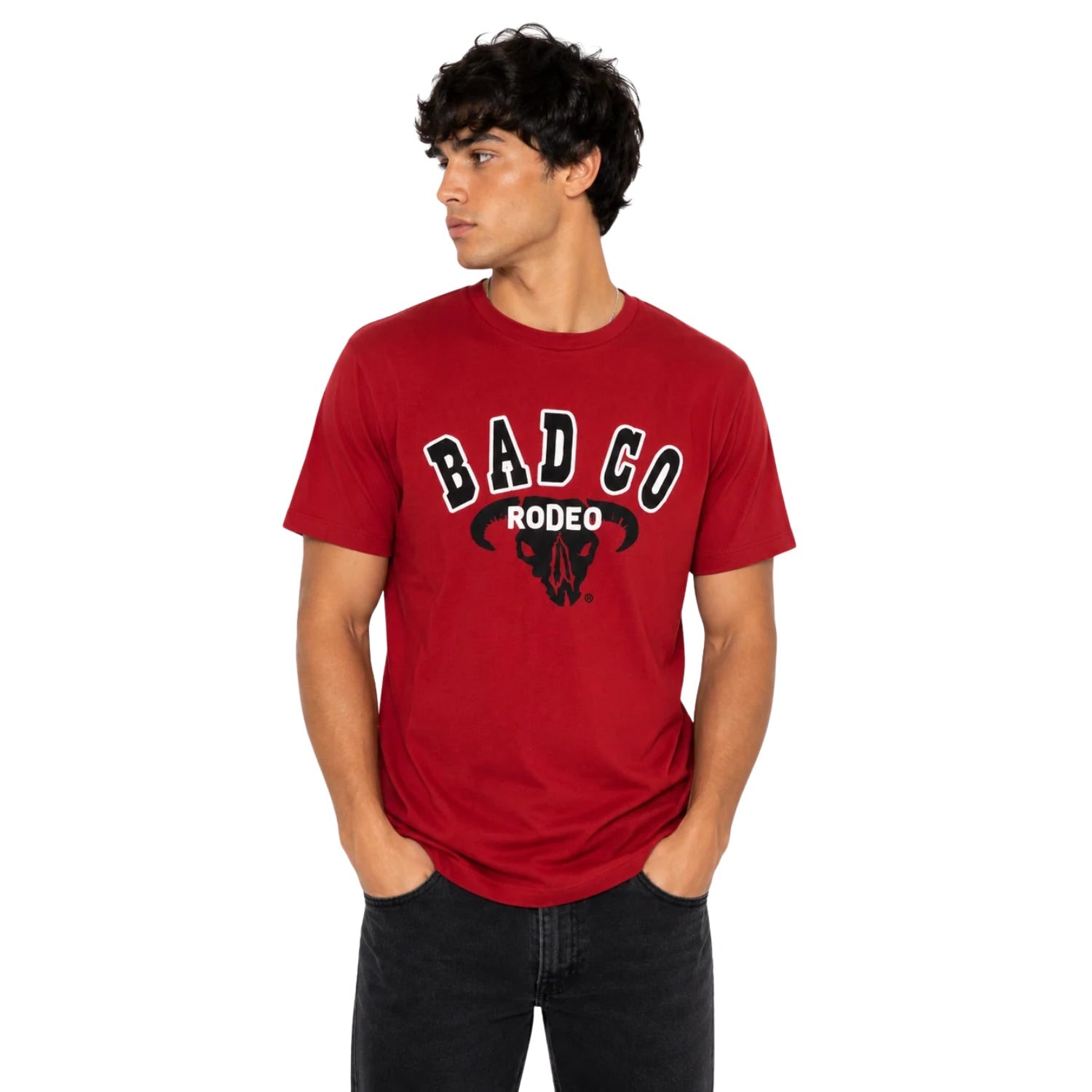 Hooey x Bad Company Men's Logo Graphic Crew Neck T-Shirt, Red