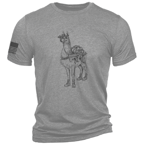 Nine Line T-Shirt Freedom Llama, Grey