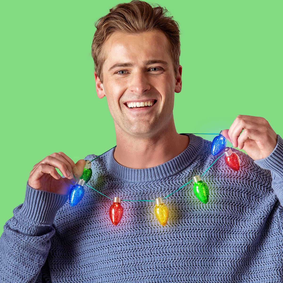 Lotsa Lites Jumbo Sparkling Flashing Holiday Necklace
