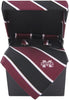 ZEP-PRO Mens NCAA Neck Tie, Pocket Square, Cuff Links Gift Box Set