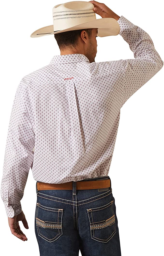 Ariat Mens Destin Classic Fit Long Sleeve Button Down Patterned Shirt