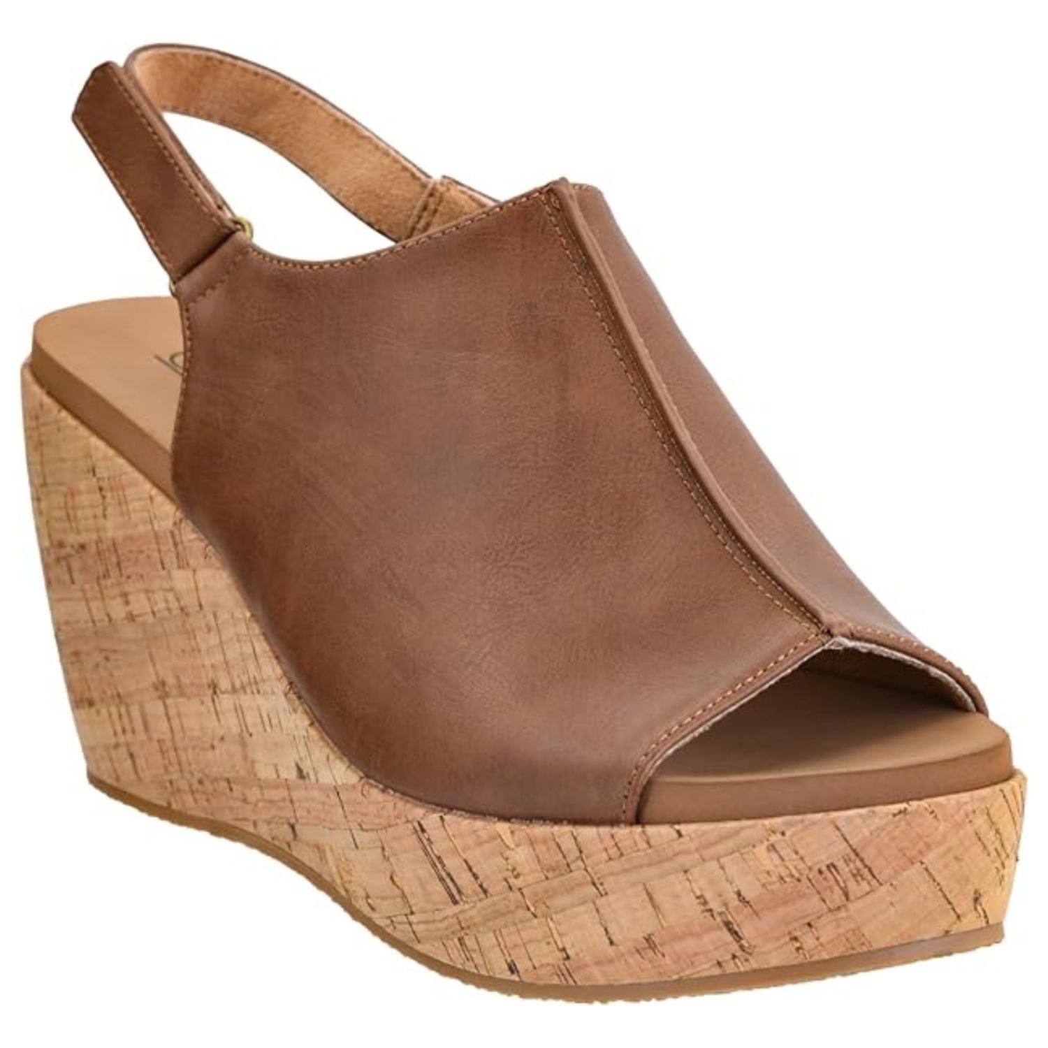 Corkys Womens Weekend Plans Wedge Sandals, Brown