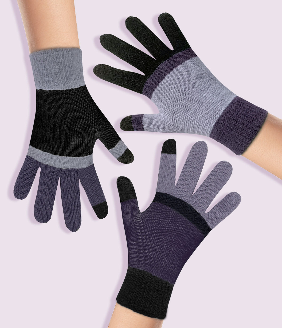 MatchMaker 3-Piece Ultra-Soft Knit Glove Set- Touch Screen Compatible