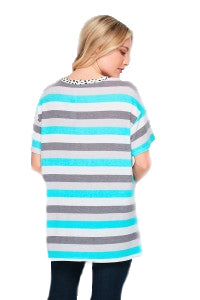 HoneyMe Womens Short Sleeve V-neck Pocket Tee Shirt