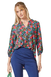 Dear Scarlett Womens Lizzy Relaxed Flowy High Low Blouse