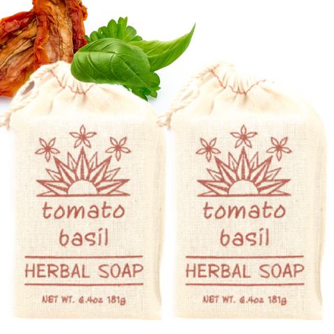 Greenwich Bay Trading Co. Herbal Soaps in a Sack, 6.4oz, Tomato Basil, 2 Pack