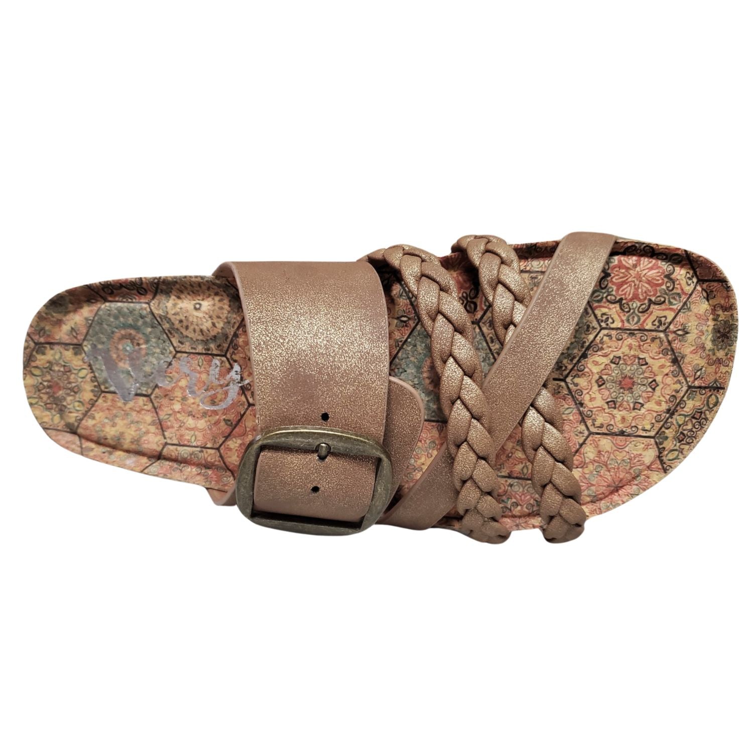 Very G Womens Nora 3 Fashion Slide Sandal, Tan