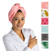 Lemon Lavender Plot Twist Microfiber Turbo Hair Wrap Towel