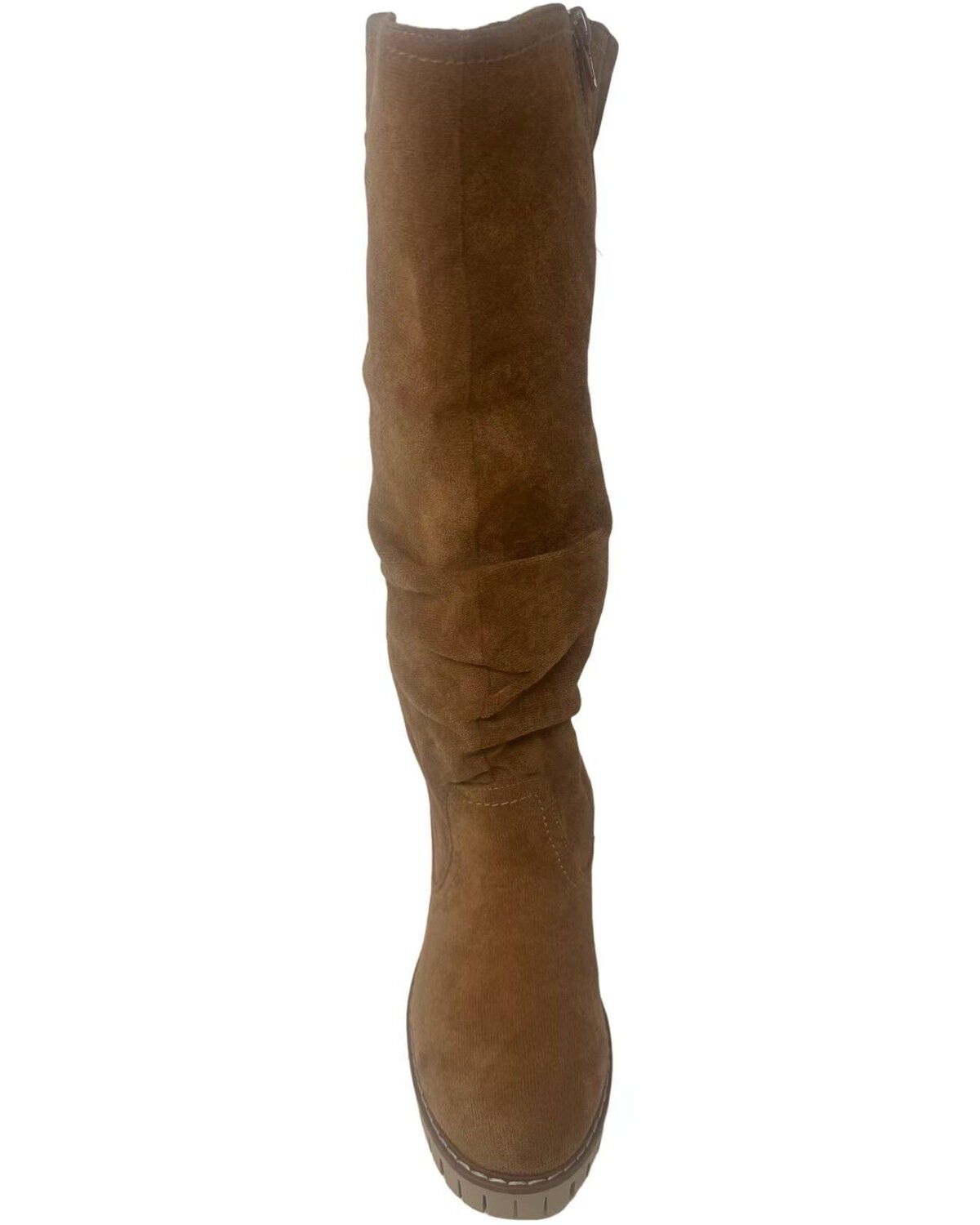 Very G Womens Dashing Tall Round Toe Slouchy Suede Knee High Fashion Boots