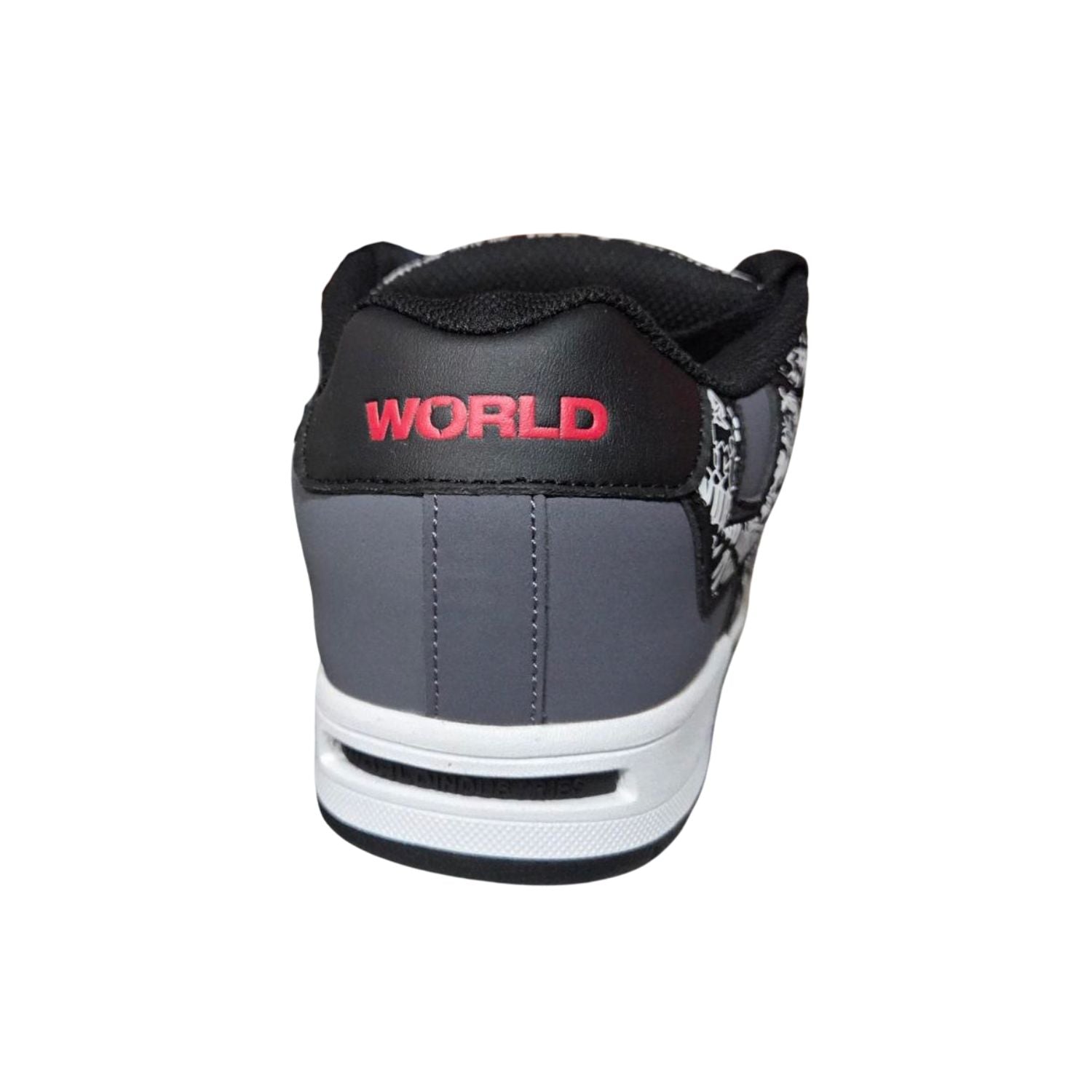 World Industries Mens Prime Skateboard Shoes, Gray/Black/Red