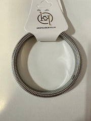 Kristalize Jewelry Silver Toned Stretchy Bracelet