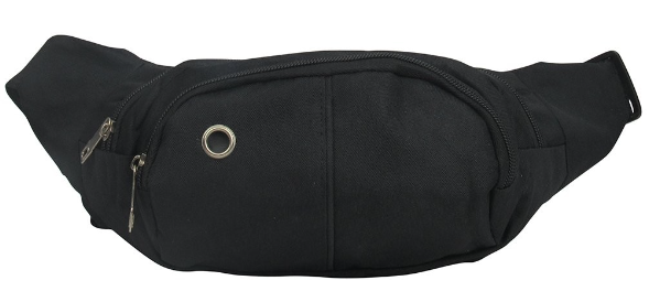 AR New York Canvas Fanny Pack, Black