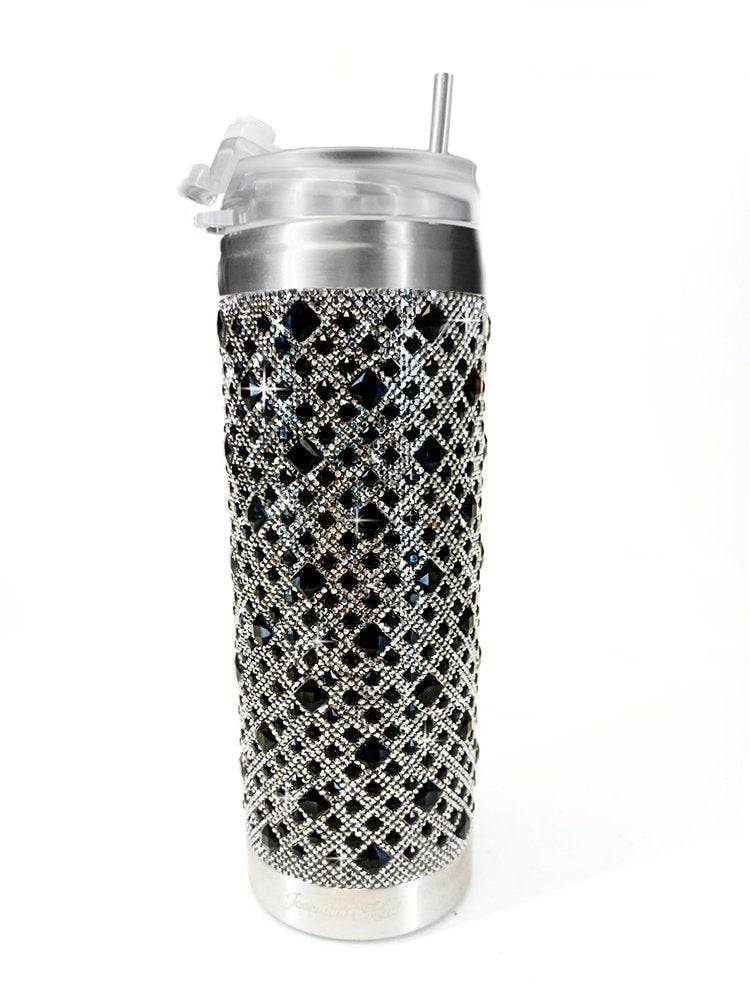 Jacqueline Kent Rhinestone 20oz Bling Tumbler with Clear Lid, Straw and Gift Bag