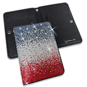 Jacqueline Kent American Red, White and Blue Crystal Embellished Passport Holder