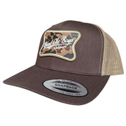 Riverbed Threads Good Ole Boys Patch Adjustable Snapback Cap Hat, Brown/Khaki
