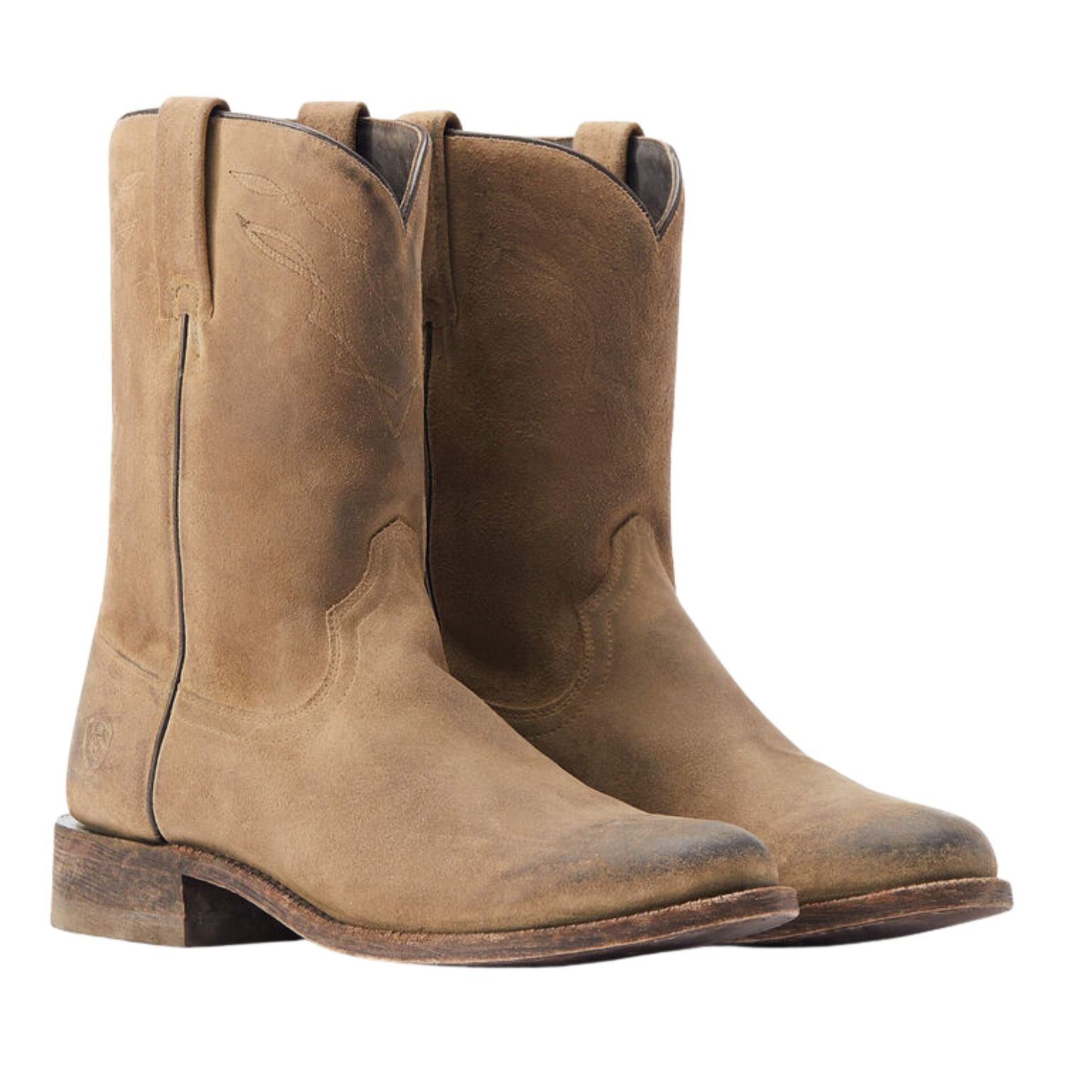 Ariat Mens Downtown Leather Western Boot, Burned Grey Roughout