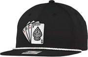 Ariat Mens Richardson Ace Playing Cards Snapback Cap Hat (Black)