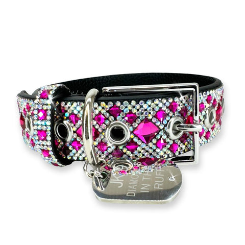 Jacqueline Kent Chocolat Rose Collection Dog Collar, Medium