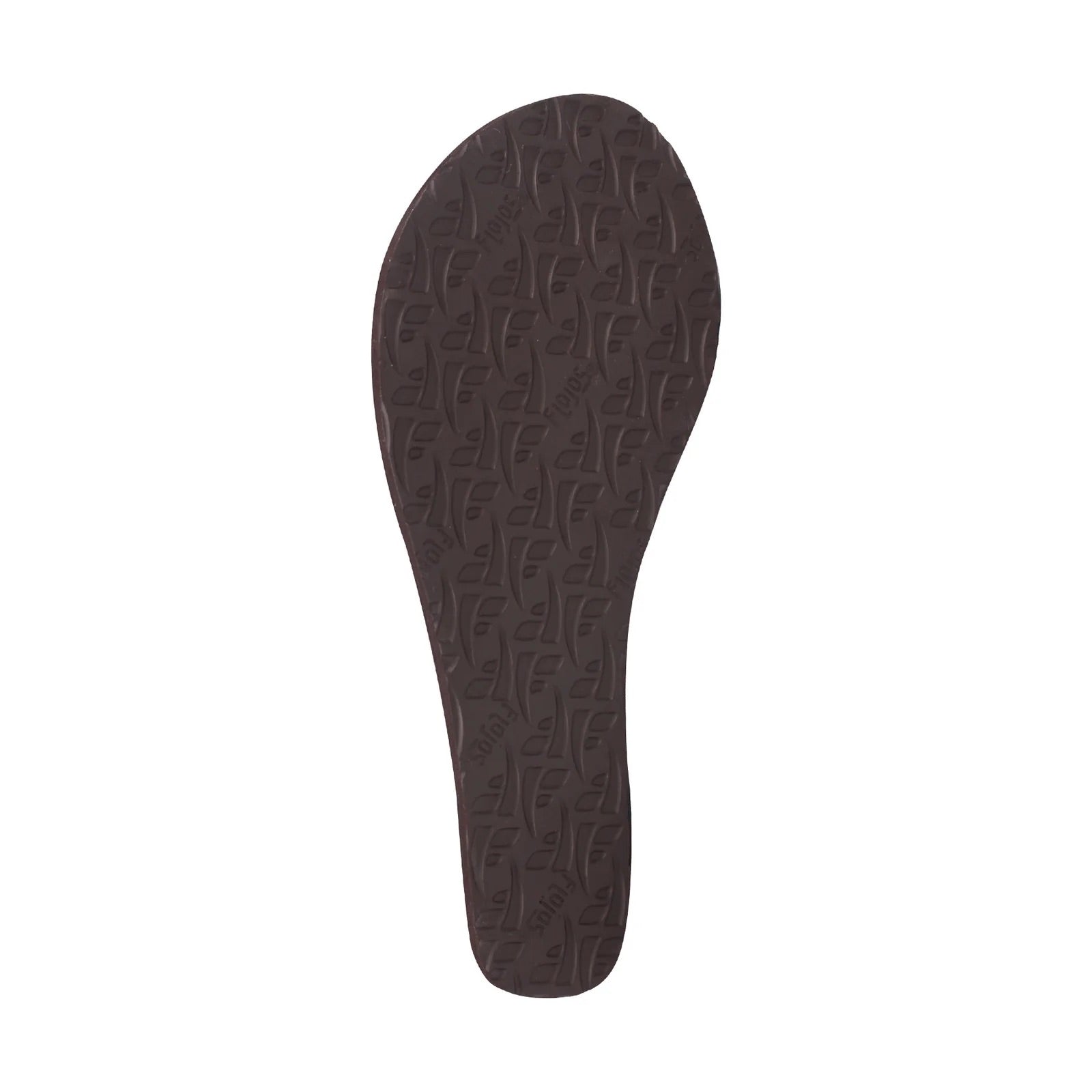 Flojos Womens Olivia Slip On Wedge Thong Sandals- Brown