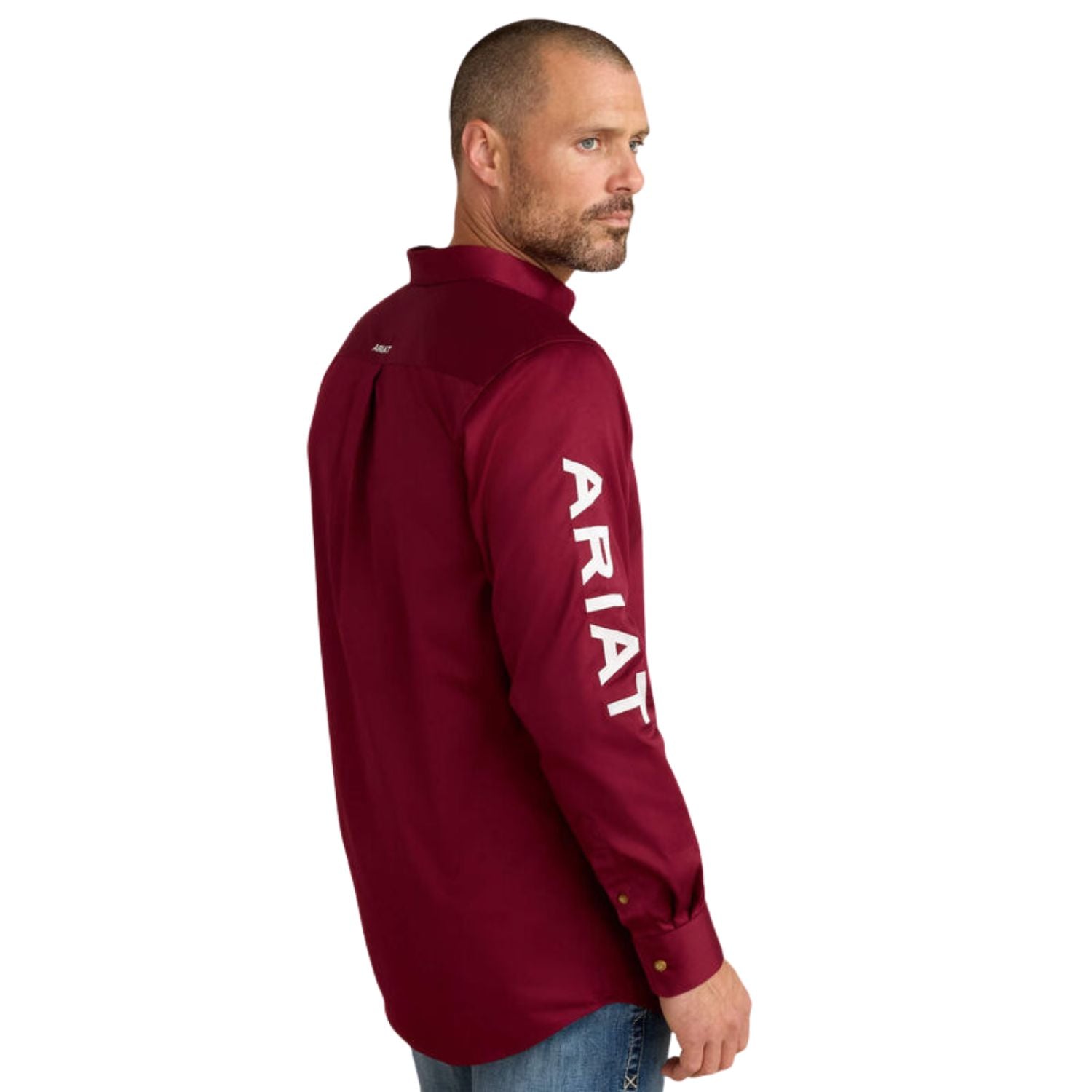 Ariat Mens Team Logo Twill Classic Button Down Long Sleeve Shirt