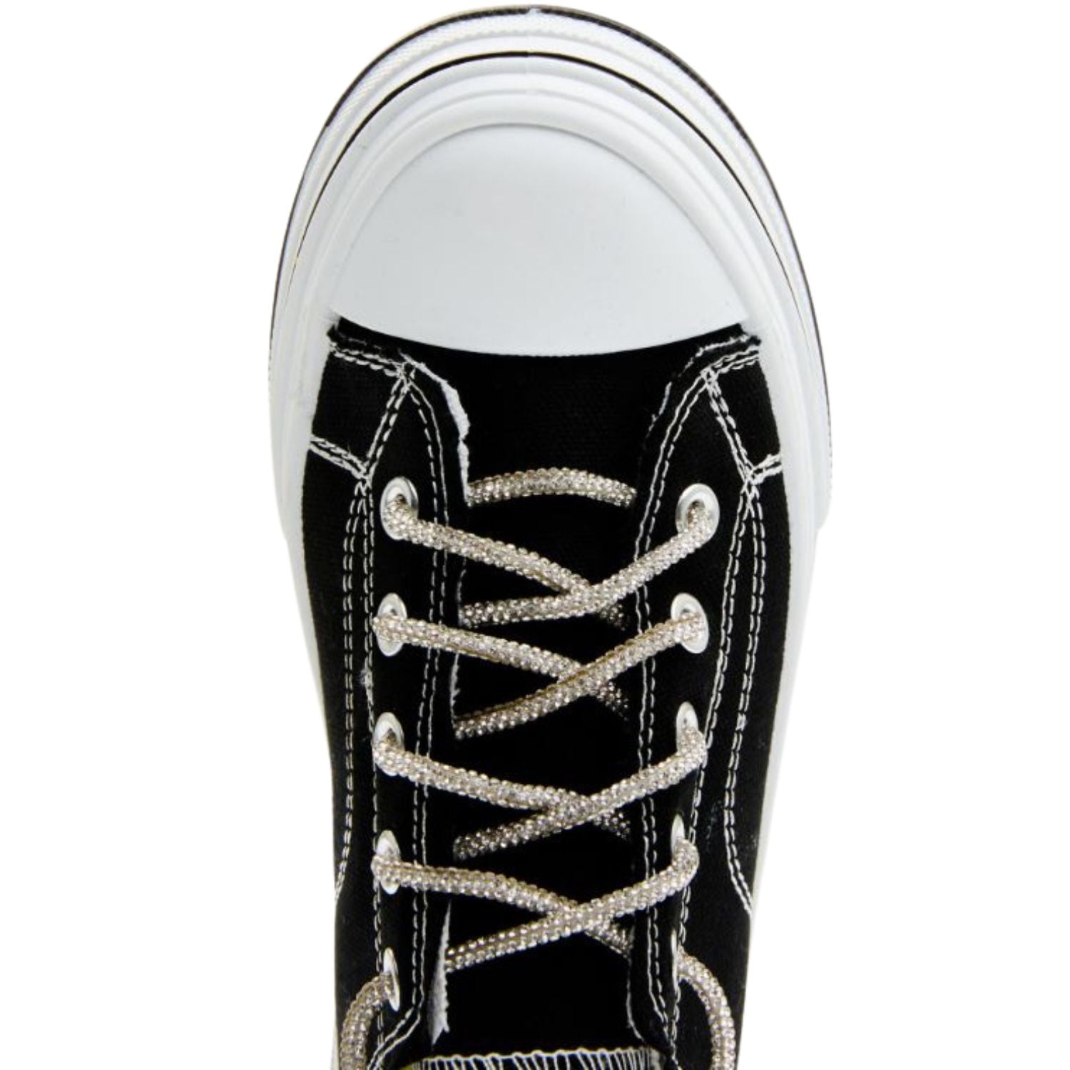 Very G Womens Aman 2 Lace Up Canvas Sneaker, Black