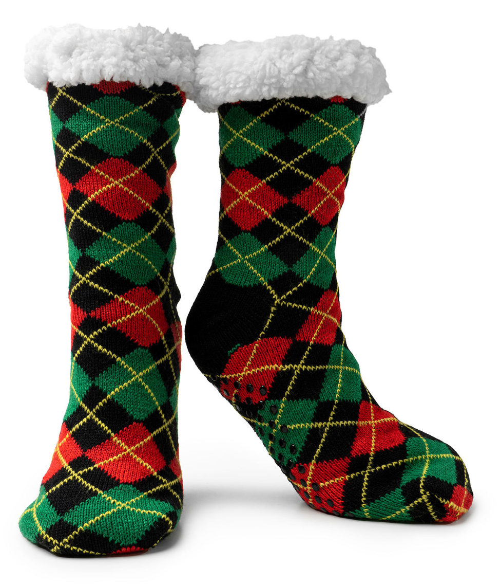 Two Left Feet Mistletoes Slipper Socks