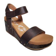 Very G Womens Devon 2 Wedge Heel Platform Sandal, Chocolate
