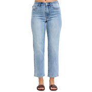 Judy Blue High Waist Classic Light Wash Ankle Straight Jeans