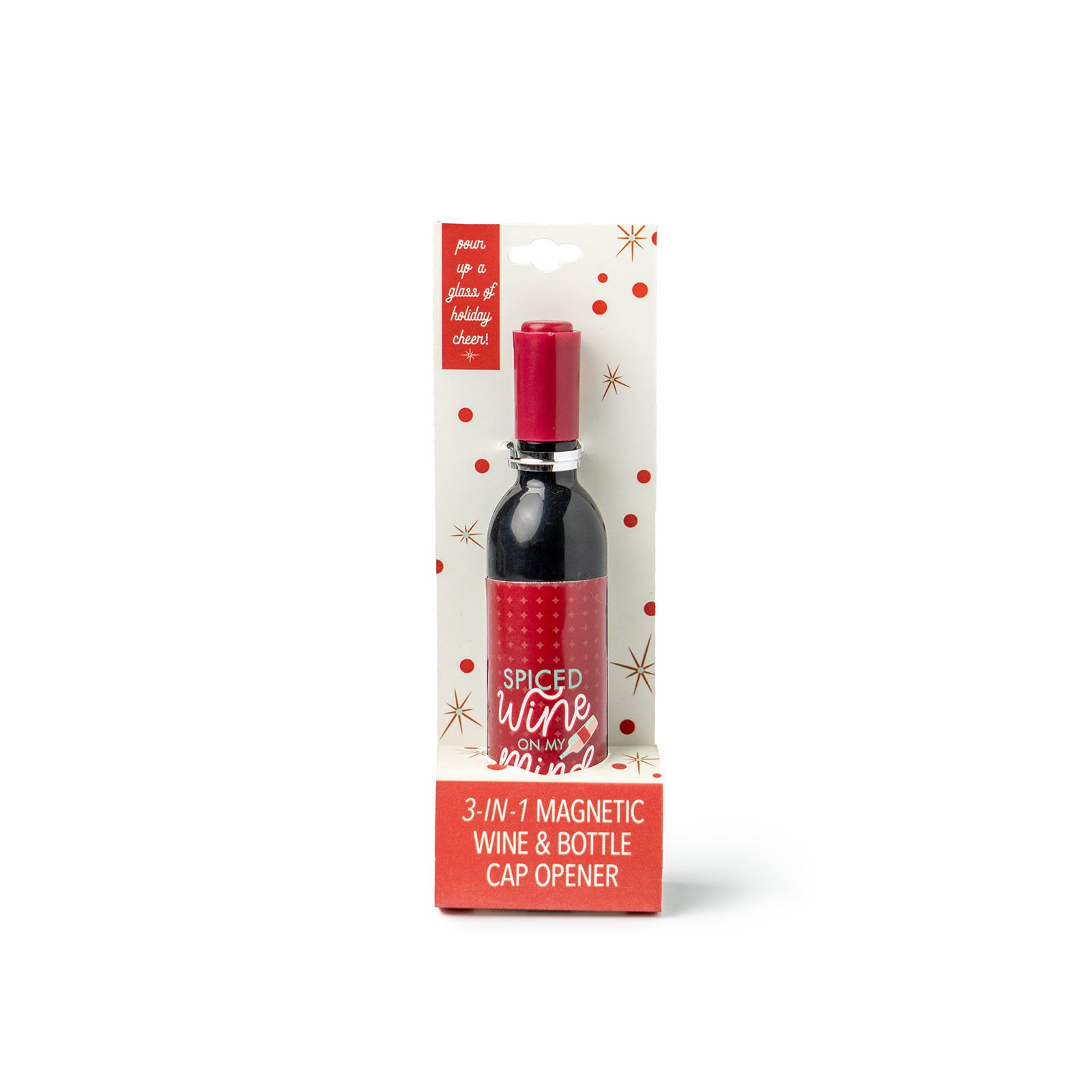 Holiday Helper 3-in-1 Magnetic Wine & Bottle Cap Opener