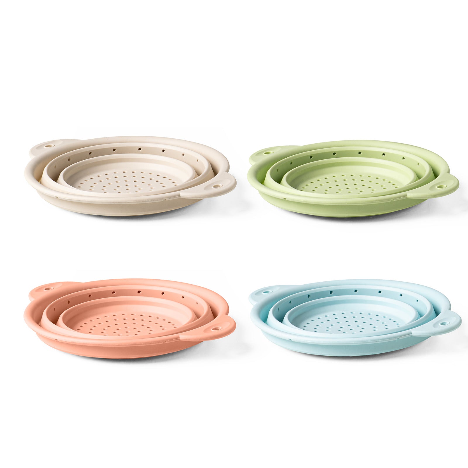 Krumbs Kitchen Collapsible High-Heat Resistant Silicone Strainer