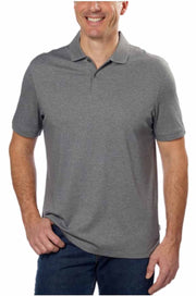 Calvin Klein Lifestyle Mens Lightweight Liquid Cotton Polo Shirt (Medium Grey Heather, XX-Large)