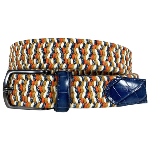 3D Belt Company Floral Embossed Leather Belt, Tan (44)