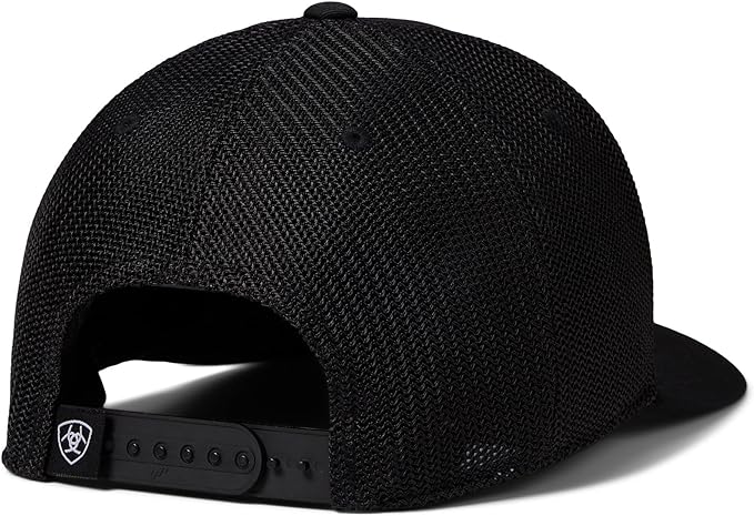 Ariat Mens Flexfit 110 Adjustable Snapback Cap Hat (Black)