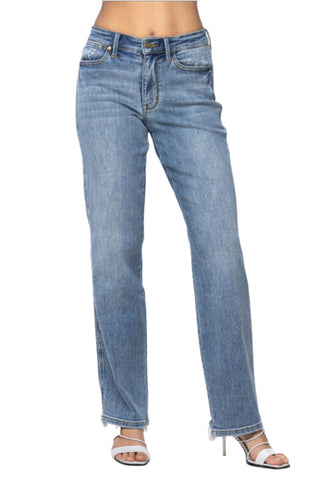 Judy Blue Womens Mid Rise Classic Slim Fit Denim Jeans
