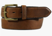 Nocona Men's HD Xtreme Work Leather Tabs Stitch Belt, Brown, 36