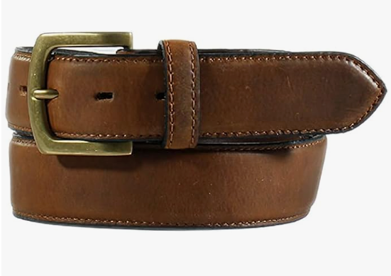 Nocona Men's HD Xtreme Work Leather Tabs Stitch Belt, Brown, 36