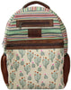 Ariat UnisexStriped Cactus Adjustable Straps Western Backpack