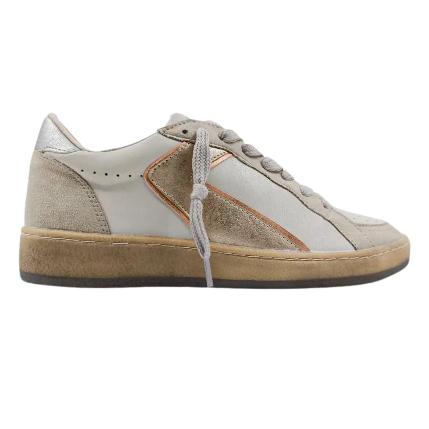 Shu Shop Womens Salma Vintage Fashion Sneakers, Gold