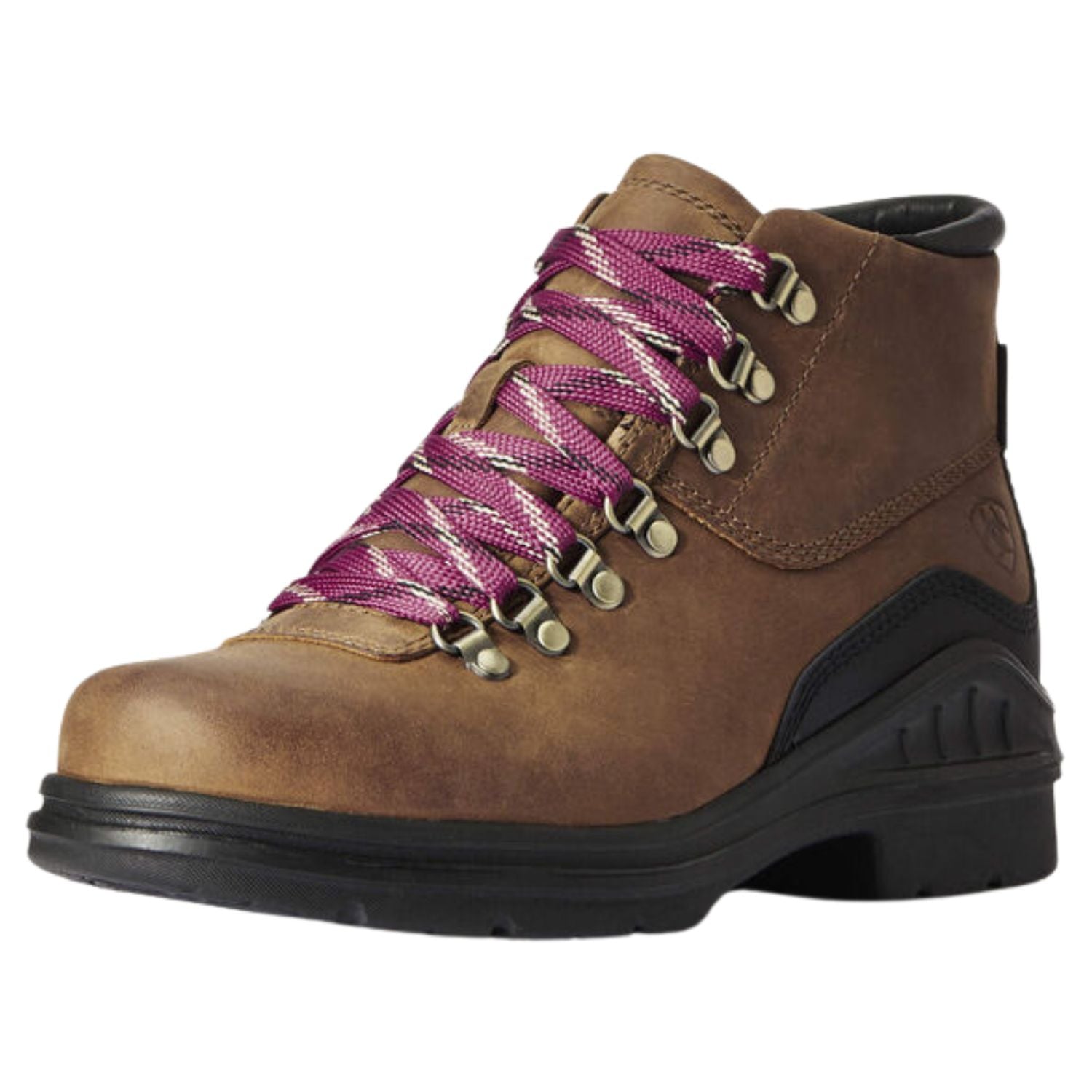 Ariat Womens Barnyard Lace H2O Waterproof Boot, Weathered Brown