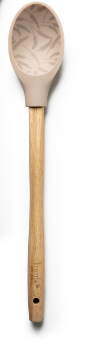 Krumbs Kitchen Farmhouse Spoon, Silicone Spoon with Wood Handle