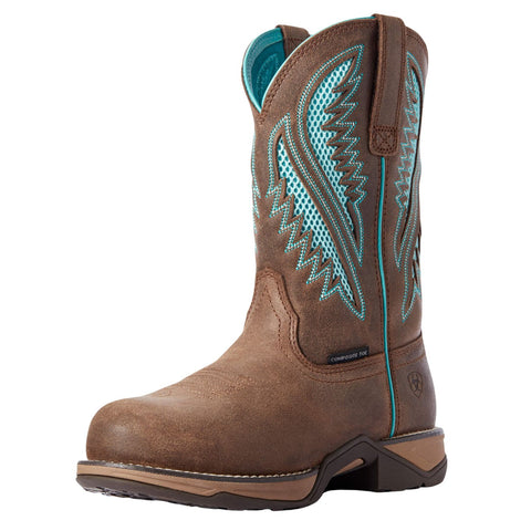 Ariat Women's Round Up D Toe Western Leather Boot