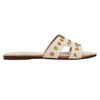 Shu Shop Womens Donatella Studded Slide Sandals, Bone