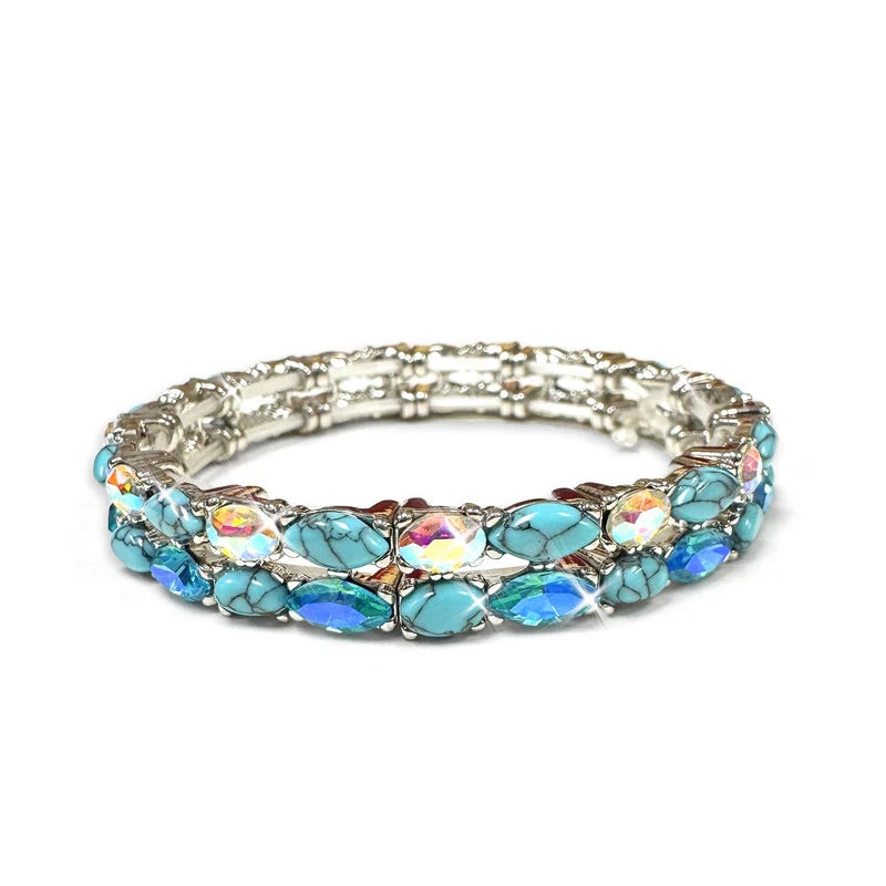 Jacqueline Kent Mermaid Rhinestone Stretch Bracelet