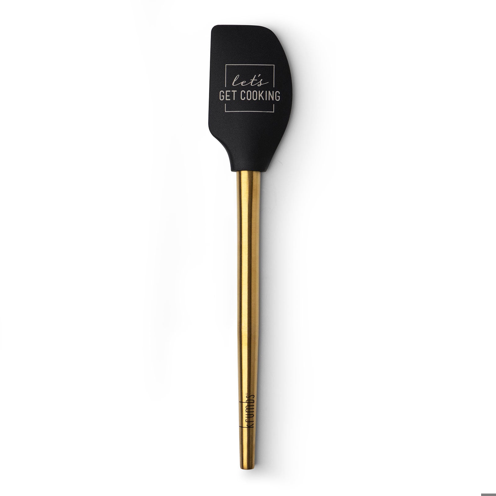 Krumbs Kitchen Elements Collection Silicone Spatula with Gold Metal Handle