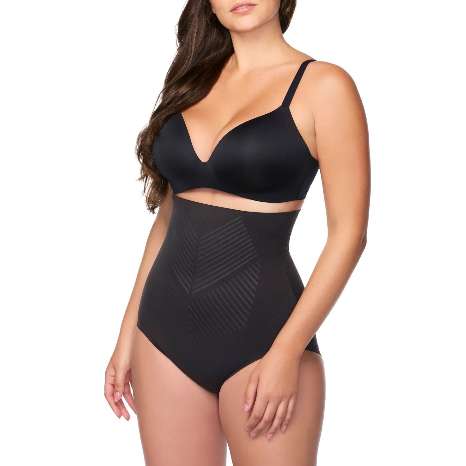 TC Fine Intimates Womens Iconic Core High-Waist Shaping Brief, Black