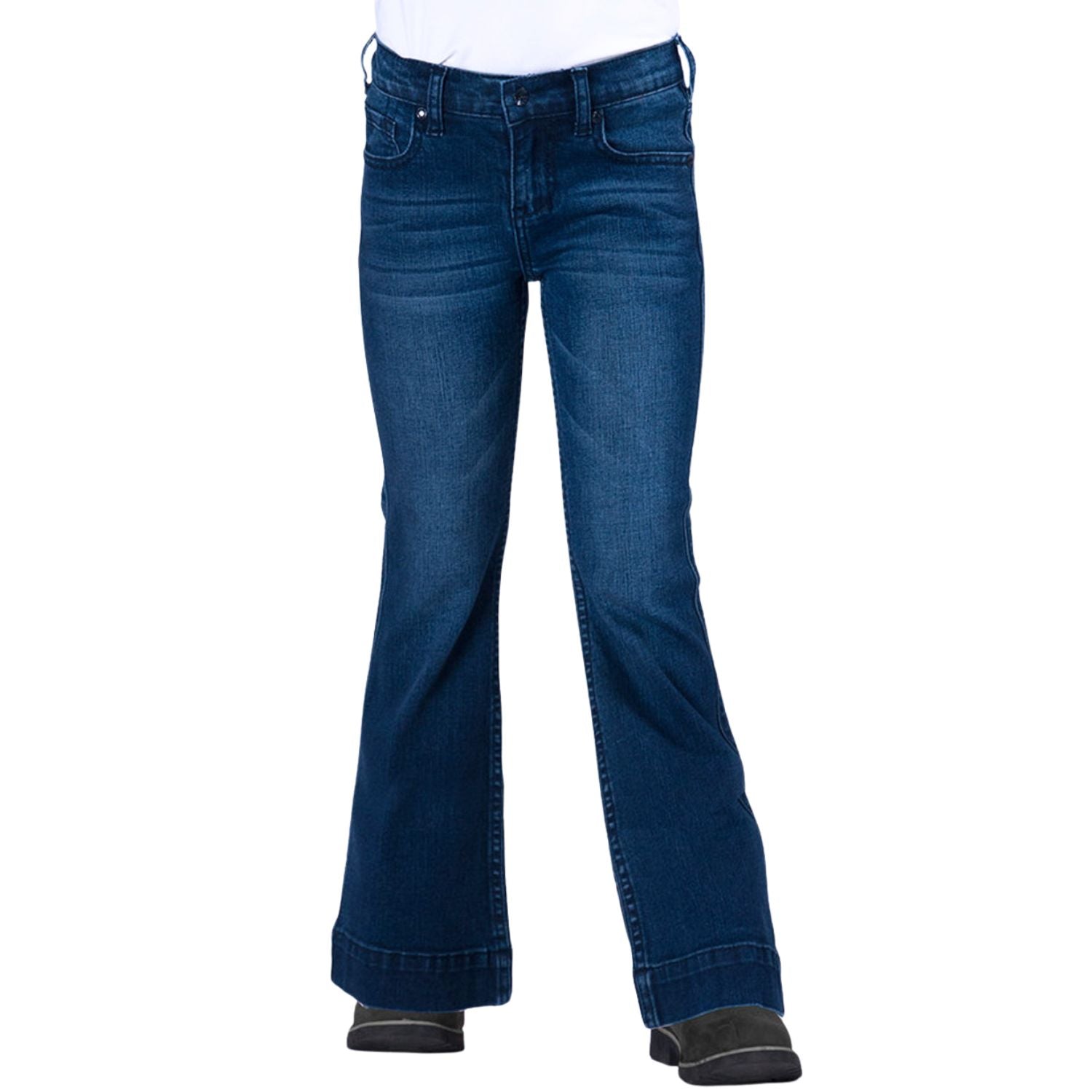 Cowgirl Tuff Girls Stretch Denim Mid Rise Trouser Jeans