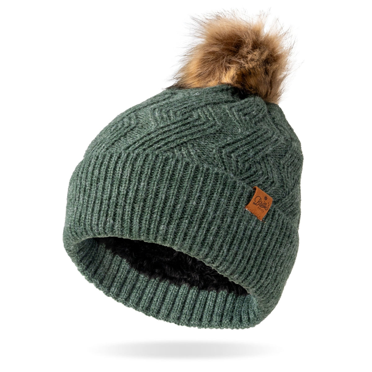 Britt's Knits Diamond Weave Mainstay Pom Hat