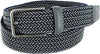 Greg Norman Mens Two Tone Stretch Belt, Black/Grey