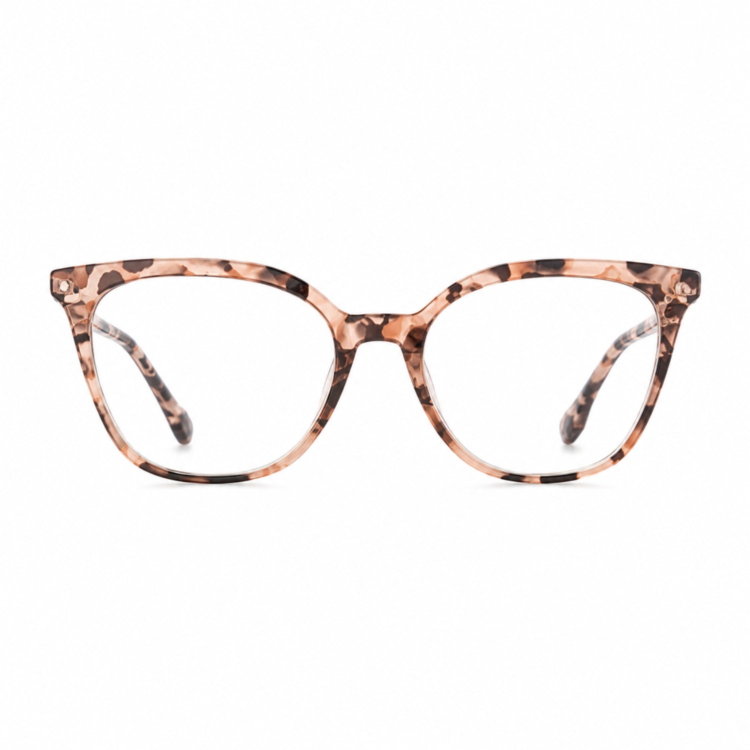 Optimum Optical Readers, Peach/Black Frames w Blue Filter, Good Optics